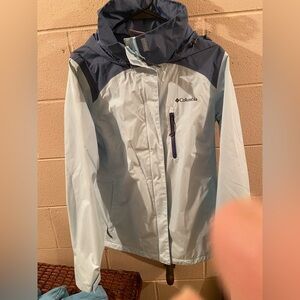 Columbia Two-Tone Blue Raincoat